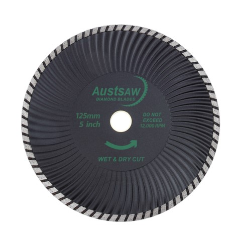 AUSTSAW 125MM( 5IN) DIAMOND BLADE 22.2MM BORE SUPER TURBO WAVE